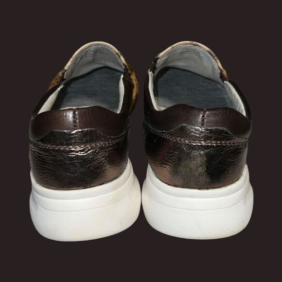 Women’s Johston & Murphy Callie Leather & Leopard Print Slip On Loafers Size 9 - Picture 5 of 9